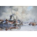 Louis Van Staaten (1836-1909) Dutch"Haarlem" Signed, watercolour, 39.5cm by 60cm