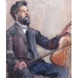 Amy Gladys Donovan (1898-1984)"The Violinist"Signed, watercolour, together with Florence E