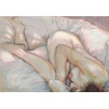 Byron Howard (b.1935)Sleeping Female NudeSigned and dated (19)86 pastel, 53.5cm by 74cmHoward is