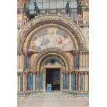 R* S* Lammo (20th Century) Italy "Porta della Carta, Palazzo Ducale, Venice"Signed, watercolour,
