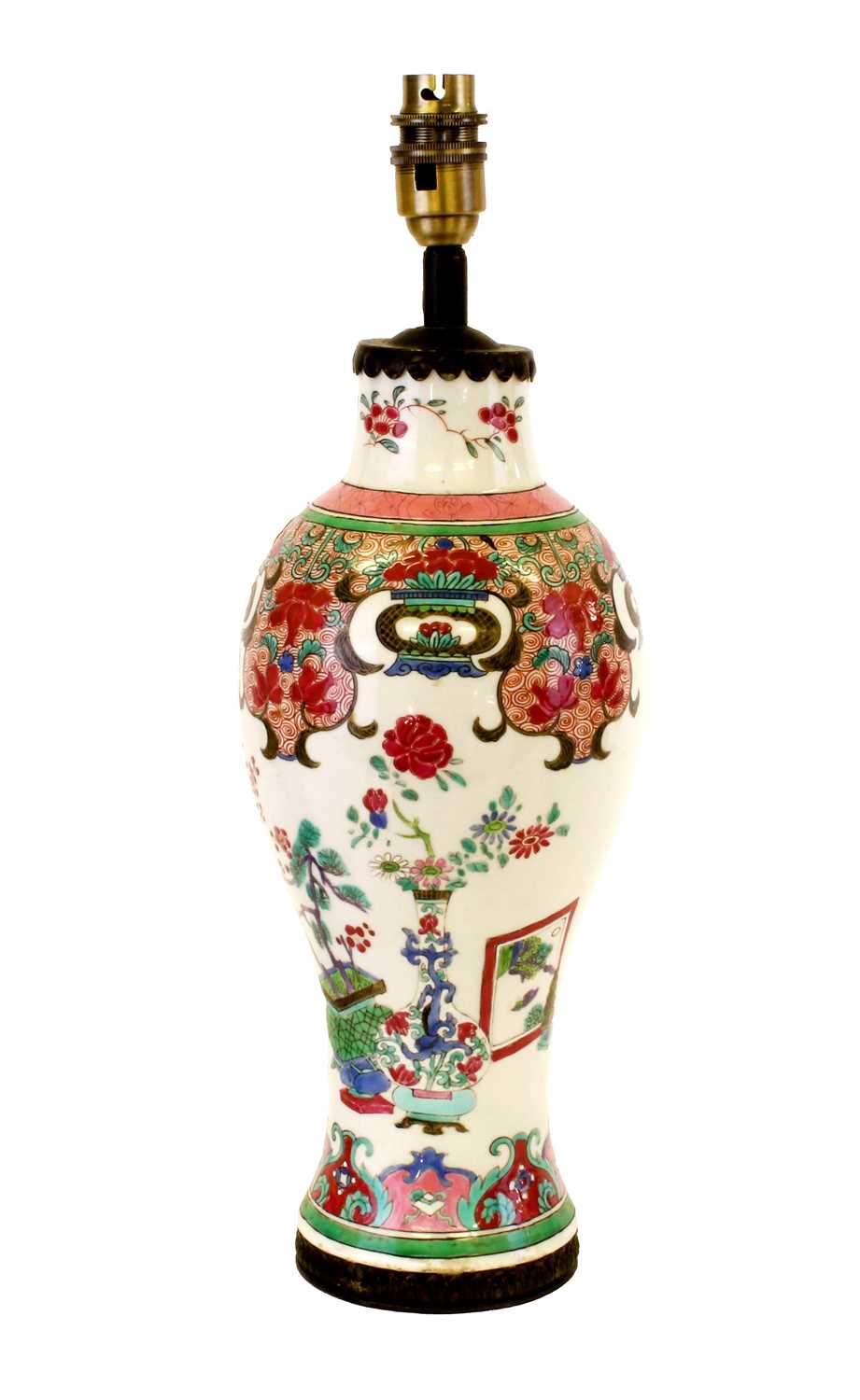 A Pair of Chinese Porcelain Vases, Yongzheng/Qianlong, of baluster form, painted in famille rose - Image 2 of 16