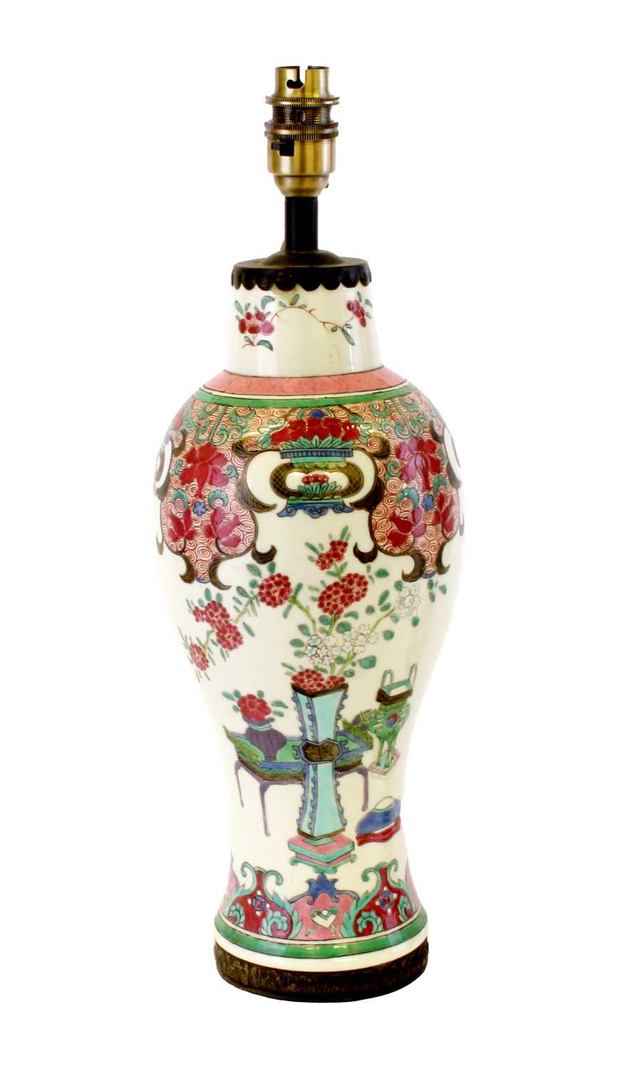 A Pair of Chinese Porcelain Vases, Yongzheng/Qianlong, of baluster form, painted in famille rose - Image 3 of 16