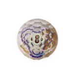 A Baccarat Faceted Millefiori Garland Paperweight, circa 1850, worked with a central multi-