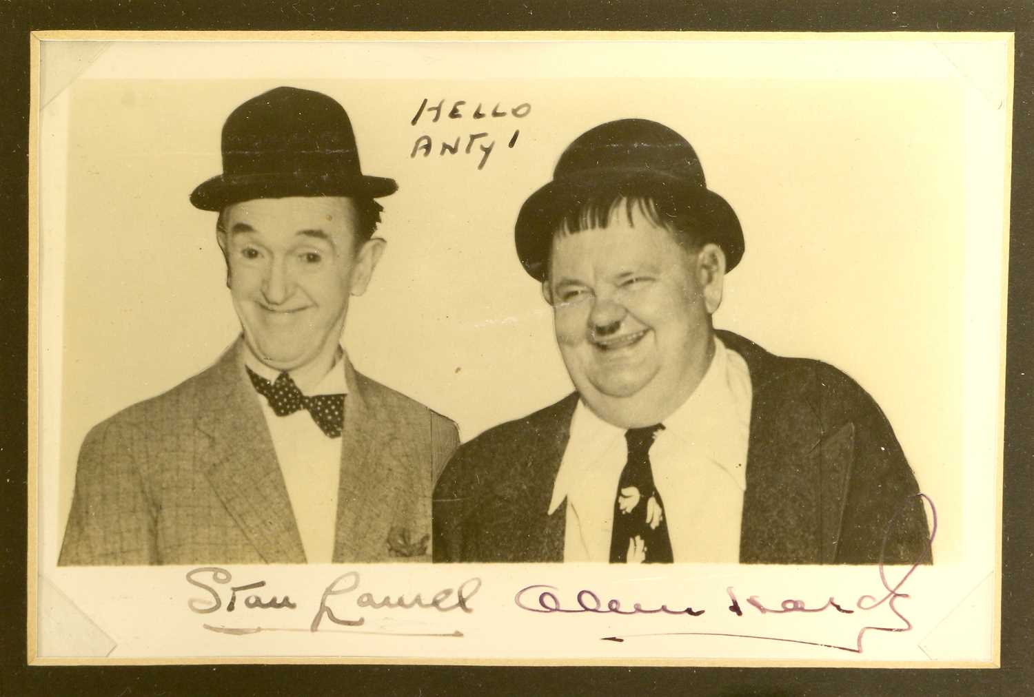 Stan Laurel & Oliver Hardy Autographed Photograph - Image 2 of 2