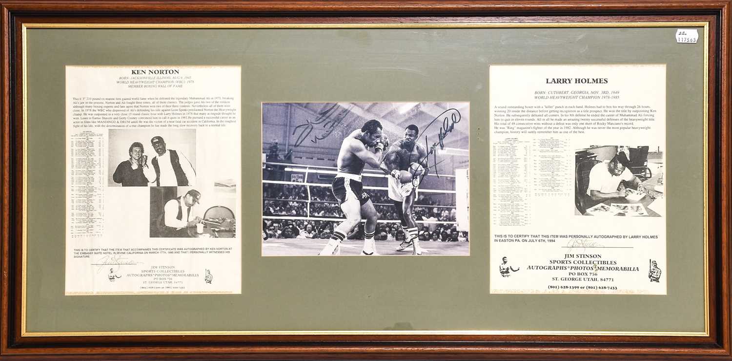 Ken Norton/Larry Holmes Autographed Photograph