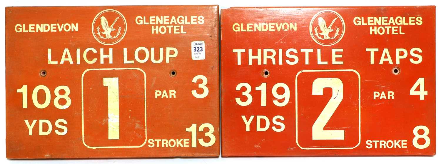 Golf Plaques A Full Set From Gleneagles Hotel Glendevon Course - Image 2 of 10