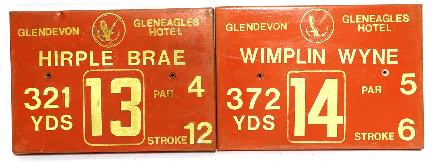 Golf Plaques A Full Set From Gleneagles Hotel Glendevon Course - Image 8 of 10