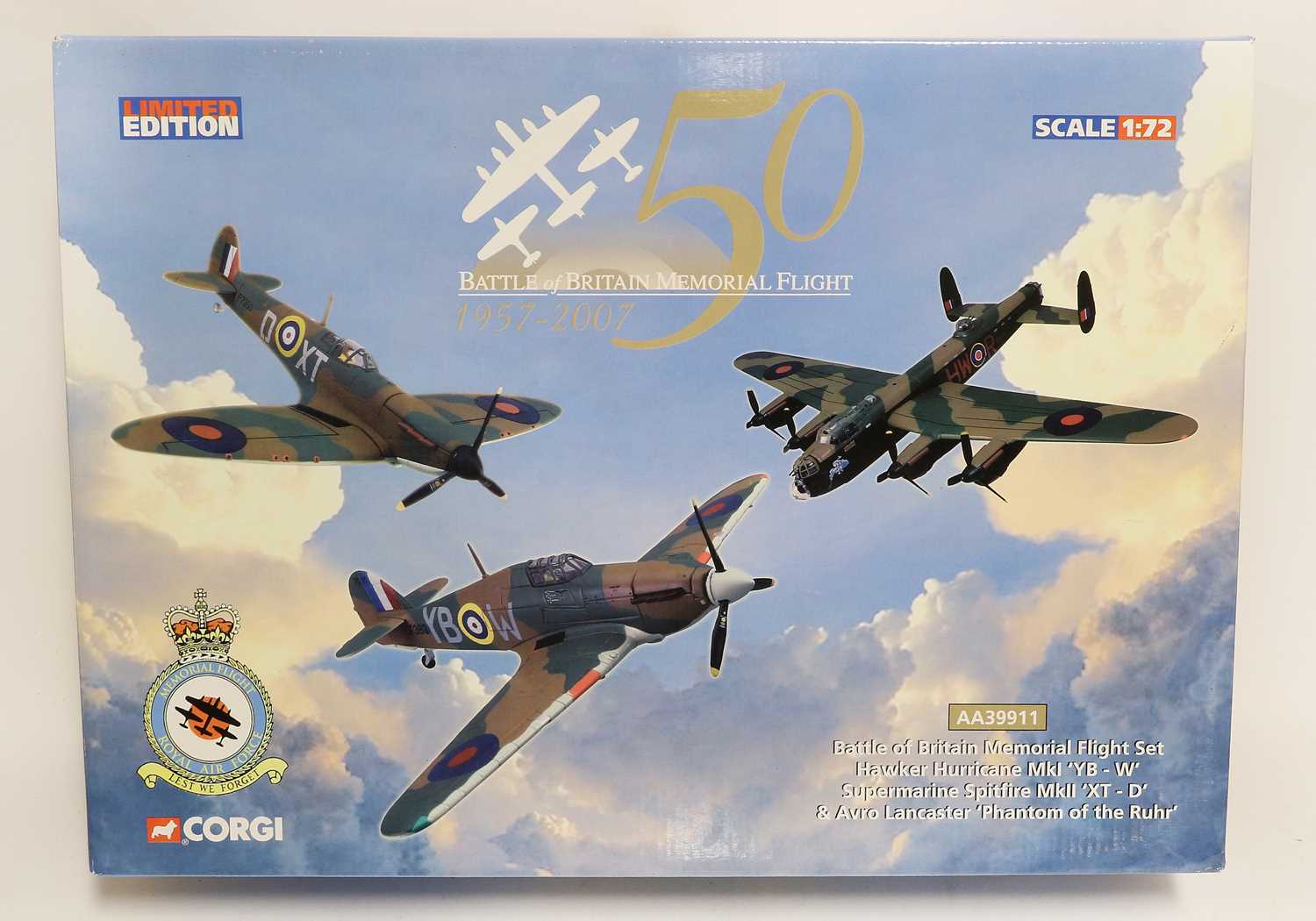 Corgi Aviation Archive AA39911 1:72 Scale Battle Of Britain Memorial Flight Set