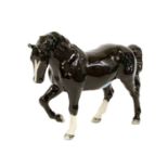 Beswick Stocky Jogging Mare, model No. 855, third version, BCC 2005, black gloss, with box