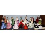 A Collection of Porcelain Ladies, including: Three Royal Worcester Examples, Splendour at Court,