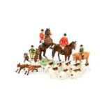 Beswick Hunting Group Comprising: Huntsman (Standing), Style Two, model No. 1501, Huntsman (On