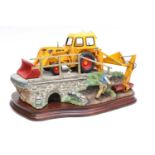 Border Fine Arts 'Clearing The Culvert' (JCB Loadall), model No. B1164 by Ray Ayres, limited edition