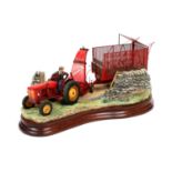 Border Fine Arts 'A Tight Turn' (David Brown 950 Forager and Trailer), model No. B1220 by Ray Ayres,