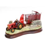 Border Fine Arts 'A Tight Turn' (David Brown 950 Forager and Trailer), model No. B1220 by Ray Ayres,