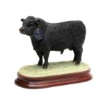 Border Fine Arts 'Welsh Black Bull', model No. B0999 by David Mayer, limited edition 119/500, on