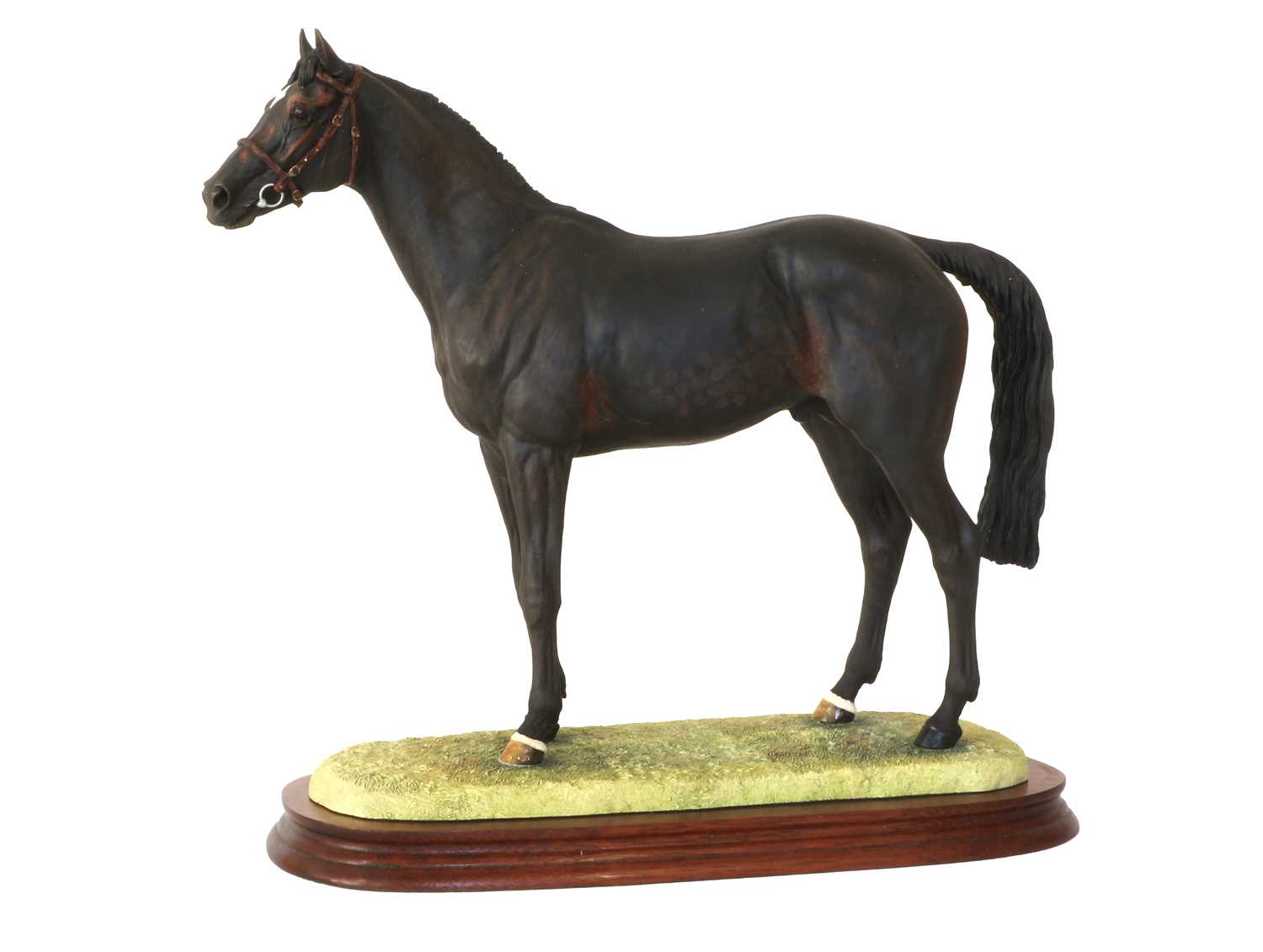 Border Fine Arts 'Thoroughbred Stallion' (Standing, Style Two), model No. B0241A by Anne Wall,