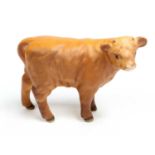 Beswick Highland Calf, model No. 1827D, tan and brown mattModel in overall good condition, no