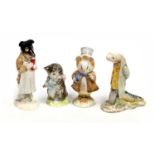 Beswick Beatrix Potter Figures Comprising: 'Pickles', BP-3b; together with 'Sir Issac Newton', '