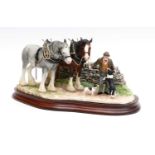 Border Fine Arts 'Homeward Bound' (Clydesdale Horses), model No. B1029 by Anne Wall, limited edition
