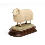 Border Fine Arts 'Cheviot Ram', model No. L39 by Ray Ayres, limited edition 403/850, wood base, with