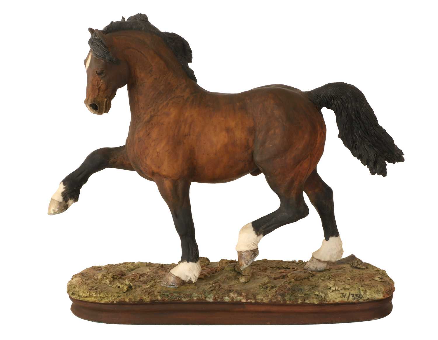 Border Fine Arts 'Welsh Cob' (Style One), model No. L11A by Anne Wall, limited edition 31/350,