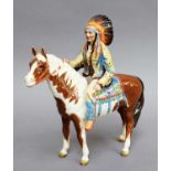 Beswick Mounted Indian, model No. 1391, skewbald glossModel in overall good condition; no obvious