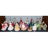 A Collection of Royal Doulton Ladies, including: Mary Countess Howe HN3007, Anne Boleyn HN3232,