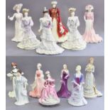 A Collection of Coalport Ladies, including: Christmas 2008, Golden Age Examples and Other Figures (