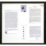 A Framed Display Of Letters And Articles Relating To "Eric's Beetle" and a pattern devised by Eric