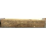 A Carved Oak Beam Section, 18th century or earlier, 168cm