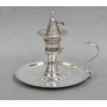 A George III Silver Chamber-Candlestick, by Matthew Fenton, Richard Creswick and William Watson,