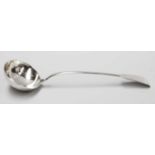 A William IV Silver Soup-Ladle, by James Beebe, London, 1836, Fiddle pattern, with oval bowl, 34cm