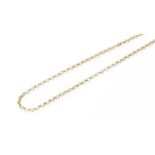 A 9 Carat Gold Trace Link Chain, length 57cmChain - 10.8 grams