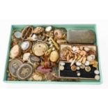 A Quantity of Jewellery, including cameo brooches, memorial brooches, various dress studs and