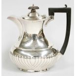 A George V Silver Hot-Water Pot, by J. B. Chatterley and Sons Ltd., Birmingham, 1912, tapering,