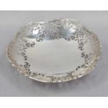 A George VI Silver Dish, by Elkington and Co., Birmingham, 1939, shaped circular, the sides