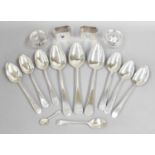 A Collection of Assorted George III and Later Silver Flatware, Various Maker's and Dates, London and