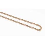 A Rope Twist Chain, stamped '375', length 70.5cmGross weight 17.7 grams.