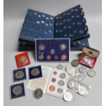 Collection of Commemorative Coinage, including 1982 proof set, Isle of Man silver crown, an album of