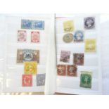 Stamp Collection in two pocket stockbooks, approx. 250 stamps, majority Ceylon, also Mafeking '