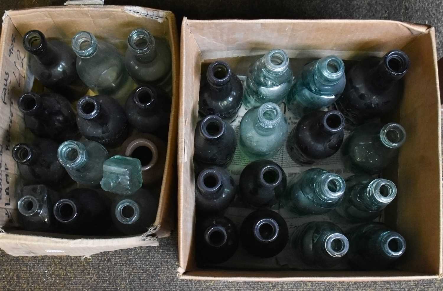 A Large Collection of 19th century Earthenware, Stoneware and Glass Bottles, (eight boxes)