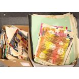 A Large Quantity of 20th Century Original and Printed Designs on Paper for Fabrics, loose pages of