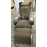 I Joy: A Sharper Image Electric Massage Chair, with Matching Footstool (2)Please Note: Wired for 110