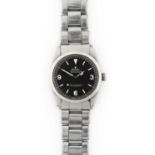 Rolex: A Rare Stainless Steel Automatic Centre Seconds Wristwatch, signed Rolex, Oyster Perpetual,