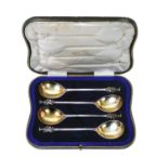 A Set of Four Victorian Silver Serving-Spoons, by David Landsborough Fullerton, London, 1897, Retai