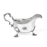 A George III Silver Sauceboat, by Andrew Fogelberg, London, 1774