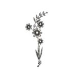 A 19th Century Pearl and Diamond Broochrealistically modelled as a floral spray, set throughout with