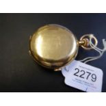 An 18 Carat Gold Full Hunter Triple Calendar Quarter Repeater Chronograph Pocket Watch with