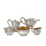 A Five-Piece Russian Silver Tea and Coffee-Service, by Ivar Pragst, St Petersburg, 1829 and 1830, A