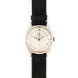 Omega: A Stainless Steel Automatic Centre Seconds Wristwatch, signed Omega, circa 1948, mechanical